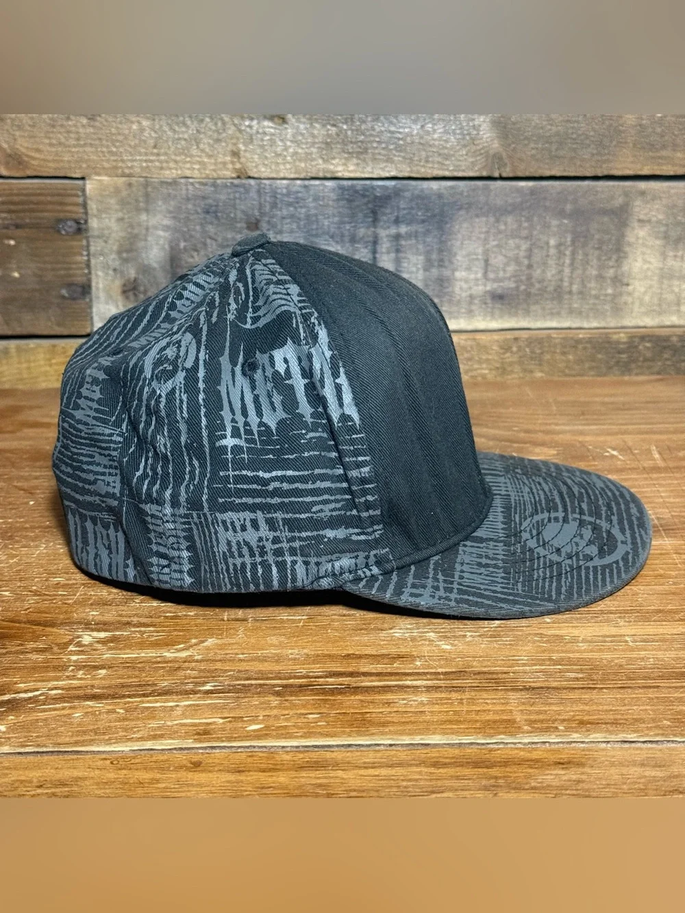 Metal Mulisha Black Flexfit Stretch Fit Size Youth Hat Cap Neon Green Skull Logo